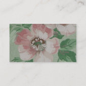 Carte De Visite Jolie Fleur rose Vintage (Dos)