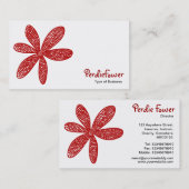 Carte De Visite Jolie Fleur - Ruby Red 990000 (Devant / Derrière)