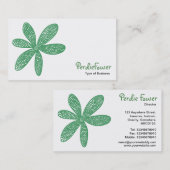 Carte De Visite Jolie fleur - Vert de l'Armée 669966 (Devant / Derrière)