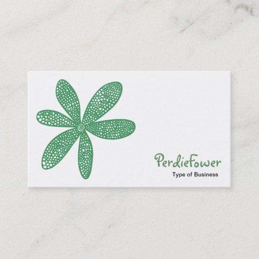 Carte De Visite Jolie fleur - Vert de l'Armée 669966 (Devant)