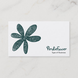 Carte De Visite Jolie Fleur - Vert foncé 003333
