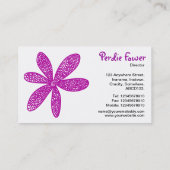 Carte De Visite Jolie Fleur - Violet profond (Dos)