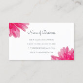 Carte De Visite Jolie Gerbera rose Fleur marguerite sur Simple Bla (Dos)