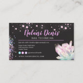 Carte De Visite Jolie Holographie Parties scintillant Nails Busine (Dos)