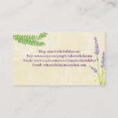 Carte De Visite Jolie lavande florale et marguerites artisanat (Dos)