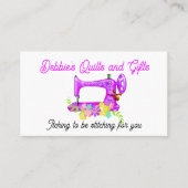 Carte De Visite Jolie machine à coudre rose (Devant)