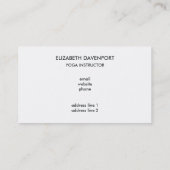 Carte De Visite Jolie machine à manger dans Lotus Position Yoga (Dos)