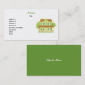 Carte De Visite Jolie maison jaune (Devant / Derrière)