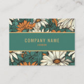 Carte De Visite Jolie marguerite, frontière dorée (Devant)