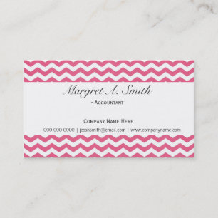 Carte De Visite Jolie, moderne, tendance rose chevron professionne