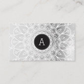 Carte De Visite JOLIE MONOGRAM moderne boho mandala motif noir (Devant)