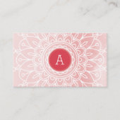 Carte De Visite JOLIE MONOGRAM moderne boho mandala motif rose (Devant)