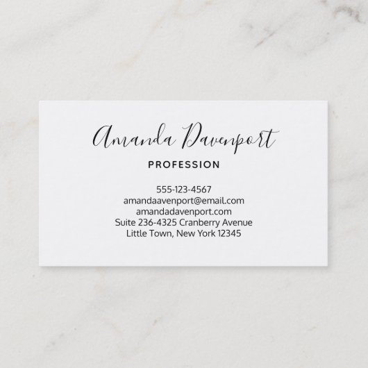 Carte De Visite Jolie oeillets rose et blanc (Dos)