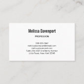 Carte De Visite Jolie oeillets rose et blanc (Dos)