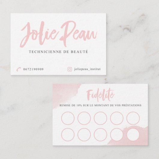 Carte De Visite Jolie P Custom Cards | Not Editable Template (Devant / Derrière)