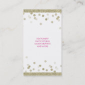 CARTE DE VISITE jolie parties scintillant en or co (Dos)