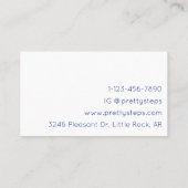 Carte De Visite Jolie Parties scintillant rose Glam Dance Studio M (Dos)