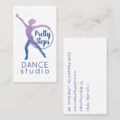 Carte De Visite Jolie Parties scintillant rose Glam Dance Studio M (Devant / Derrière)