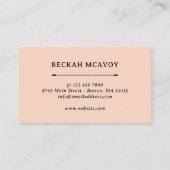 Carte De Visite Jolie Pêche & Purple Floral Modèle d'entreprise (Dos)