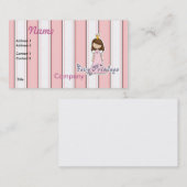 Carte De Visite Jolie Petite Jolie Princesse Fée (Devant / Derrière)