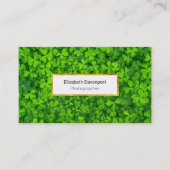 Carte De Visite Jolie photo de Clovers verts (Devant)