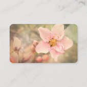 Carte De Visite jolie photo de fleur rose pâle (Dos)