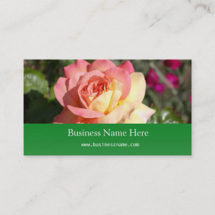 Carte De Visite Jolie rose rose et jaune