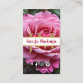 Carte De Visite Jolie rose rose IA générée (Devant)
