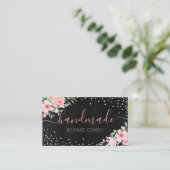 Carte De Visite Jolie rose rose rose Spa Fabriquée à la main Bougi (Debout devant)