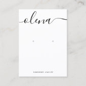 Carte De Visite Jolie signature Script oreille blanche (Devant)