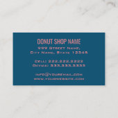 Carte De Visite Jolie Sucrerie Rétro Boutique Donut Beignet (Dos)