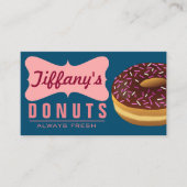 Carte De Visite Jolie Sucrerie Rétro Boutique Donut Beignet (Devant)
