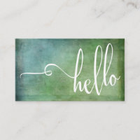 Jolie typographie de Hello sur grunge vert sarcell