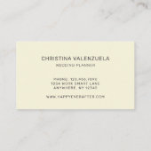 Carte De Visite Jolie Wedding planner florale (Dos)