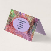 Carte De Visite Jolies Abstraites brindilles de violet vert jaune  (Dos)