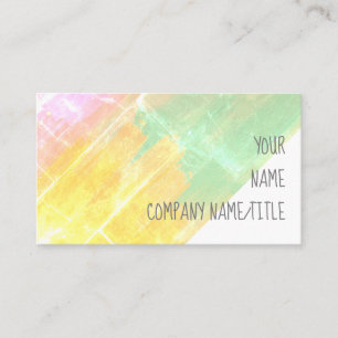 Carte De Visite jolies couleurs pastel printanières art abstrait p