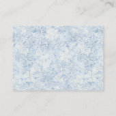 Carte De Visite Jolies Fleurs Blanches Bleues (Dos)