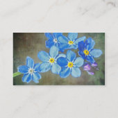 Carte De Visite Jolies Fleurs Bleues (Dos)