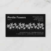 Carte De Visite Jolies fleurs - Noir et Blanc (Alternant) (Dos)