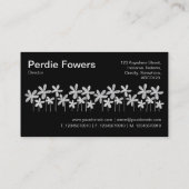 Carte De Visite Jolies fleurs - Noir et Blanc (Alternant) (Dos)