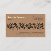 Carte De Visite Jolies fleurs - texture de boîte en carton (Dos)