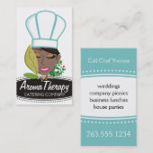 Carte De Visite Jolies herbes de chef de femme d'Afro-américain (Devant / Derrière)