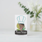 Carte De Visite Jolies herbes de chef de femme d'Afro-américain (Debout devant)