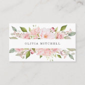 Carte De Visite Jolies roses roses roses sur blanc | Floral (Devant)