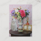 Carte De Visite Jolis chat/fleurs/boutique de cadeaux (Dos)