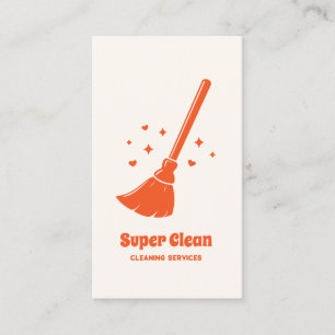 Carte De Visite Jolis Services de Nettoyage de Maison de Bonne Ret