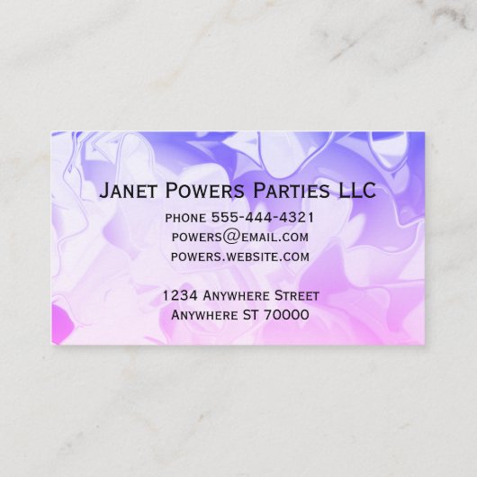 Carte De Visite jolis tons rose style artistique personnalisé (Dos)