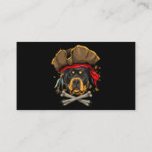 Carte De Visite Jolly roger de chien Rottweiler Pirate Drapeau Cro (Dos)
