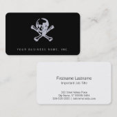Carte De Visite Jolly roger de style d'impression typographique (Devant / Derrière)
