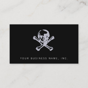 Carte De Visite Jolly roger de style d'impression typographique